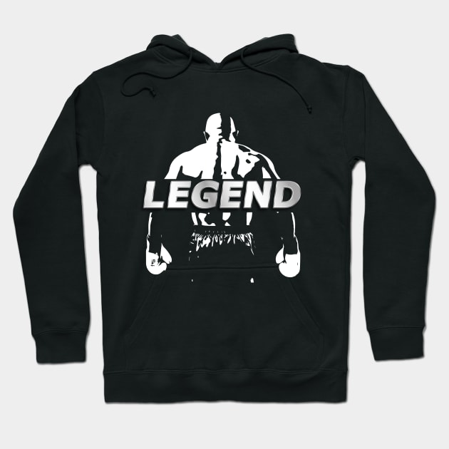 LEGEND Boxer T-shirt Hoodie by The Playful Type